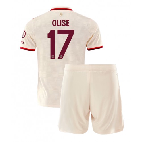 Fotbalové Dres Bayern Munich Michael Olise #17 Dětské Alternativní 2024-25 Krátký Rukáv (+ trenýrky)